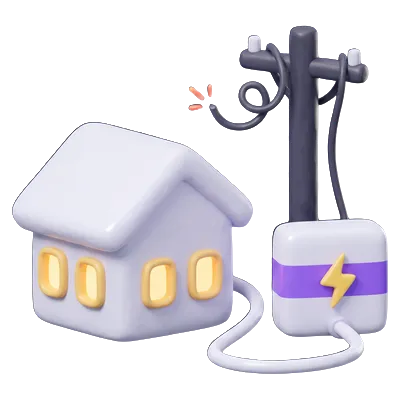 Illustratie: bij een storing blijft je huis aan met de Backup Box Plus