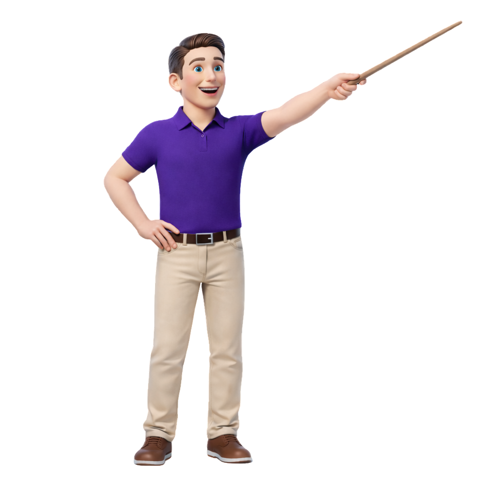 fixentra mascotte die wijst