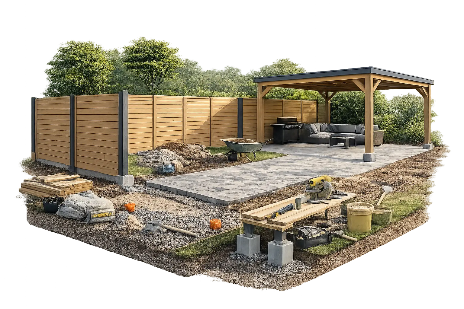 schuttingen & overkappingen